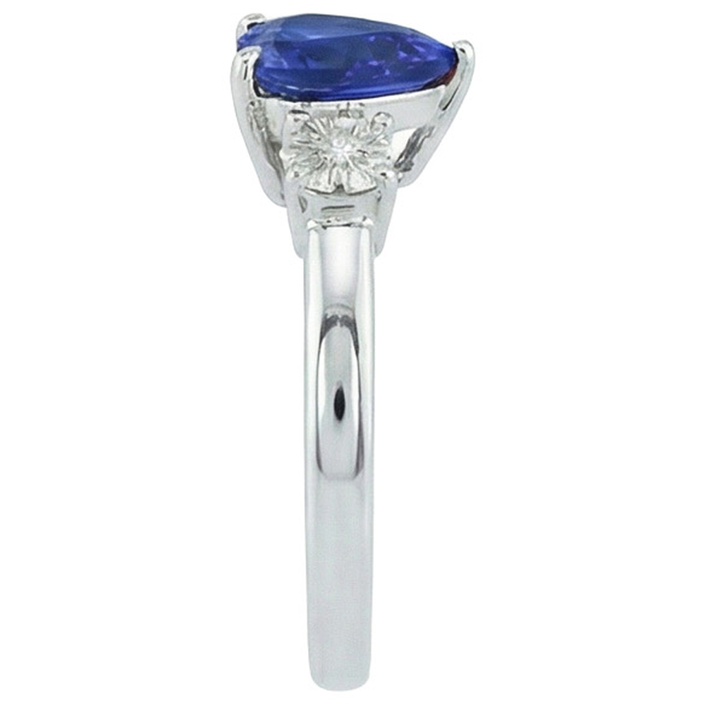 natural round sapphire 11ct ring top view