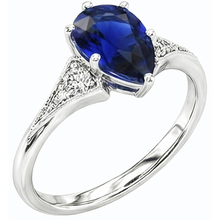 natural round sapphire 1.75ct ring side angle