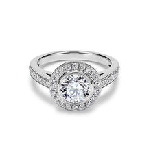 White Gold 3.50 Carats Natural Diamond Engagement Ring Halo