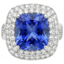 natural round sapphire 4.50ct ring front view