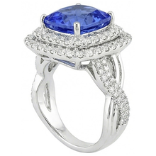 natural round sapphire 4.50ct ring profile view