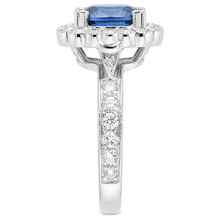 natural round sapphire 4ct ring top view
