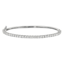White Gold 4 Carats Round Natural Diamond Bangle Jewelry