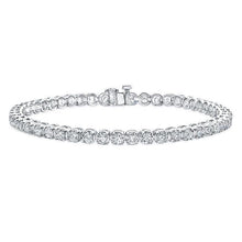White Gold 7.05 Ct Real Round Cut Diamonds Tennis Bracelet