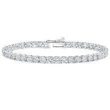 White Gold 9 Carat Real Diamond Tennis Bracelet