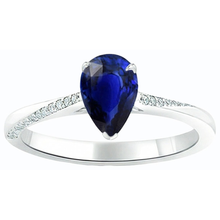 natural round sapphire 2.50ct ring profile view