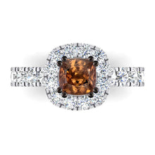 White Gold Brown Genuine Diamond Ring With Accents Jewelry