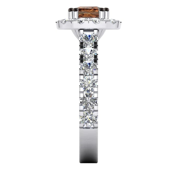 White Gold Brown Genuine Diamond Ring With Accents Jewelry