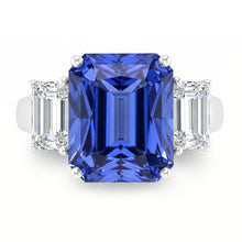 White Gold Emerald Natural Earth Mined Diamond Ring 5 Carats Sapphire Jewellery 14K