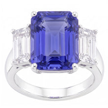 White Gold Emerald Natural Earth Mined Diamond Ring 5 Carats Sapphire Jewellery 14K