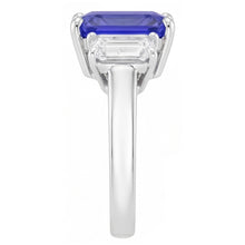 White Gold Emerald Natural Earth Mined Diamond Ring 5 Carats Sapphire Jewellery 14K
