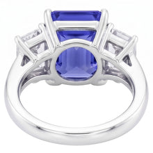 White Gold Emerald Natural Earth Mined Diamond Ring 5 Carats Sapphire Jewellery 14K