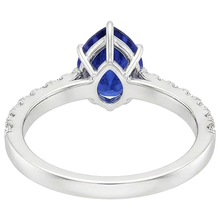 natural round sapphire 5.50ct ring side angle