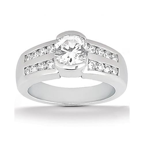 White Gold Genuine Diamond Engagement Ring and Band Set 1.80 Cts.2