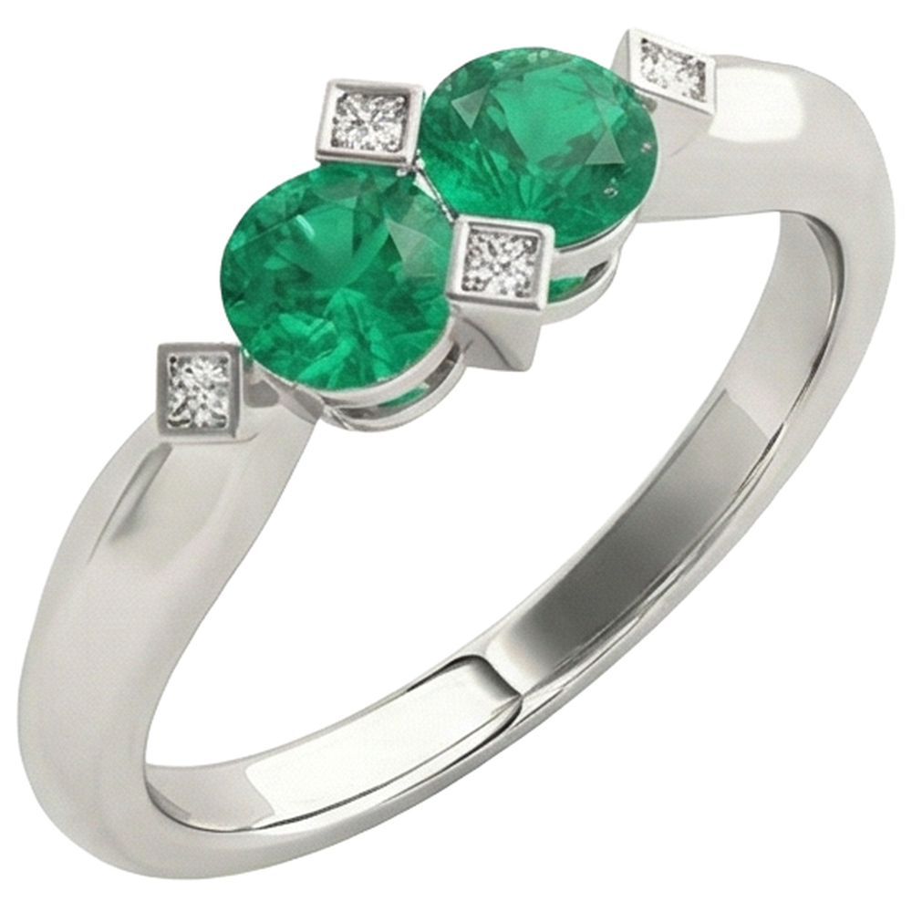 Elegant Gemstone Ring 1 ct – side view