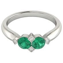 Elegant Gemstone Ring 1 ct – profile view