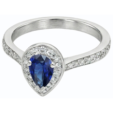natural round sapphire 4ct ring side angle