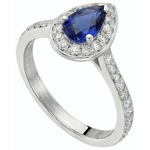 natural round sapphire 4ct ring top view