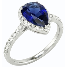 natural round sapphire 4ct ring side angle