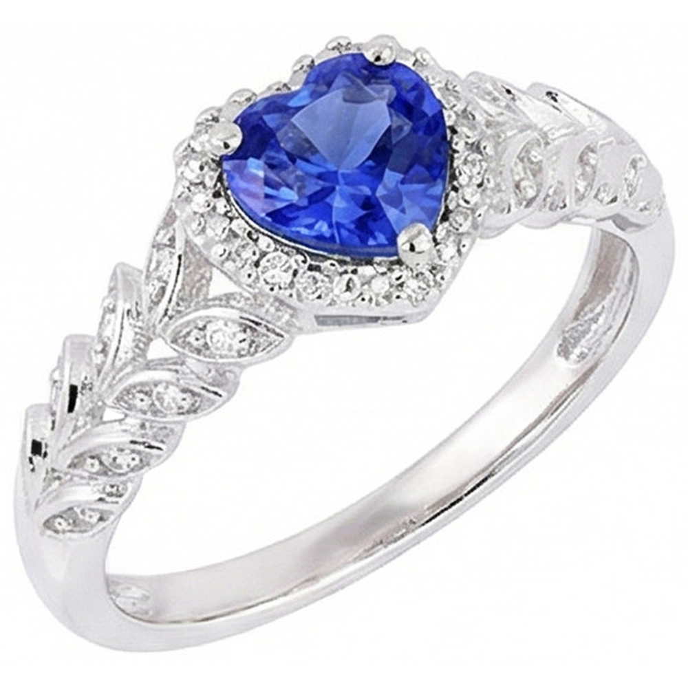 natural round sapphire 2.50ct ring side angle