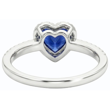 natural round sapphire 3ct ring profile view