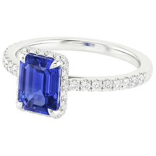 natural emerald sapphire 4.25ct ring profile view