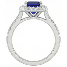 natural emerald sapphire 4.25ct ring on white background