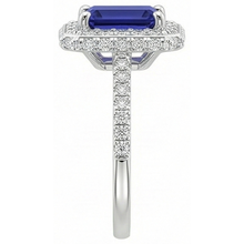 natural emerald sapphire 4.25ct ring profile view