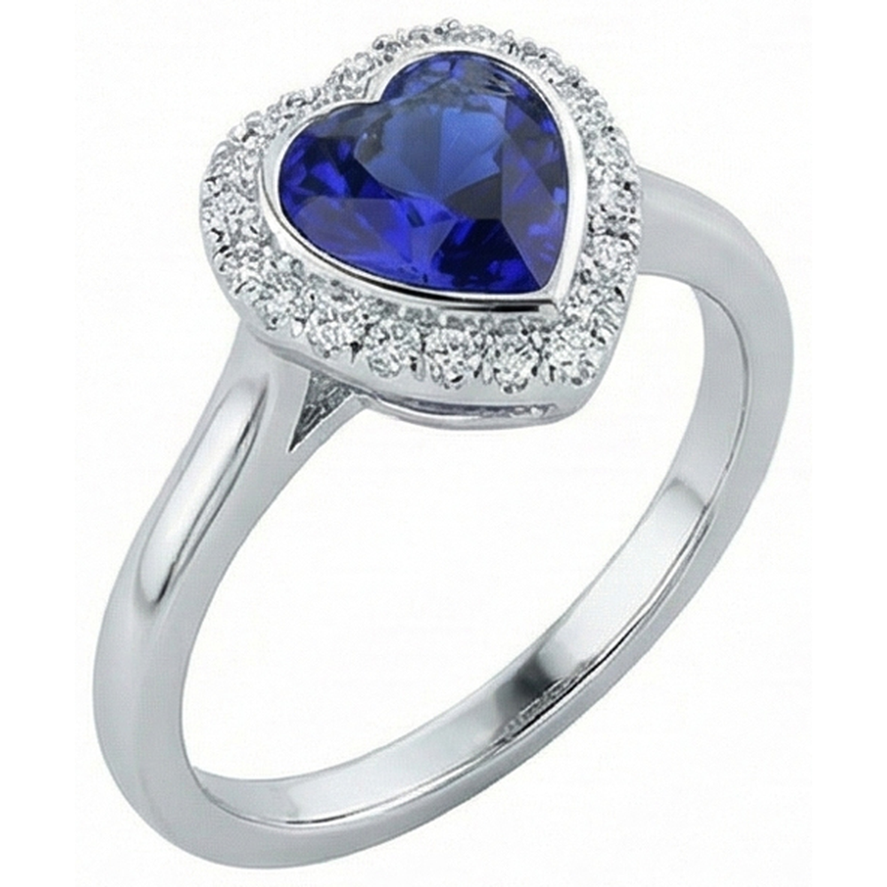 natural round sapphire 4ct ring side angle