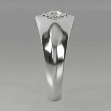 White Gold Men’s Ring Real Natural Earth Mined Diamond