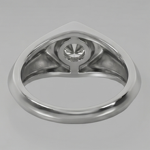 White Gold Men’s Ring Real Natural Earth Mined Diamond