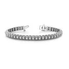 White Gold Milgrain Square Style Link Round Natural Diamond Bracelet 6 Ct