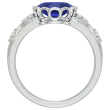 White Gold Natural Earth Mined Diamond Ring Women Oval Blue Sapphire Bezel Set 3.75 Carats