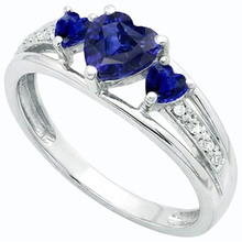 natural round sapphire 2ct ring side angle
