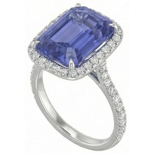 natural round sapphire 4ct ring side angle