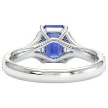 natural emerald sapphire 5.25ct ring profile view