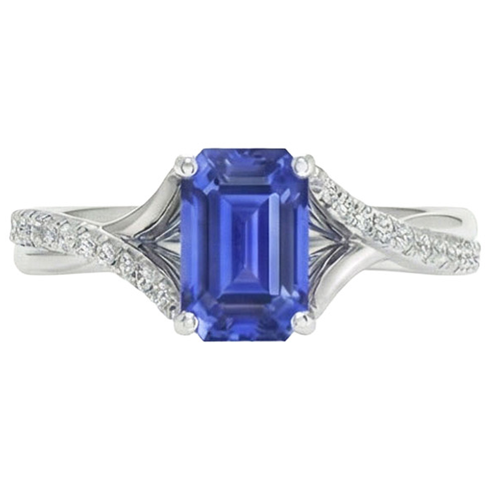 natural emerald sapphire 5.25ct ring side angle