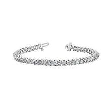 White Gold Prong Setting Genuine Diamond Tennis Bracelet 7.65 Carats