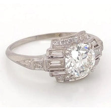 White Gold Real Diamond Ring 3.50 Carats Milgrain Jewelry New