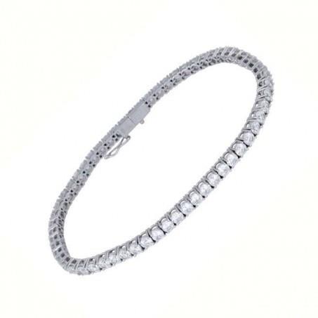 White Gold Round Cut Genuine Diamond Tennis Bracelet 6 Carats 14K