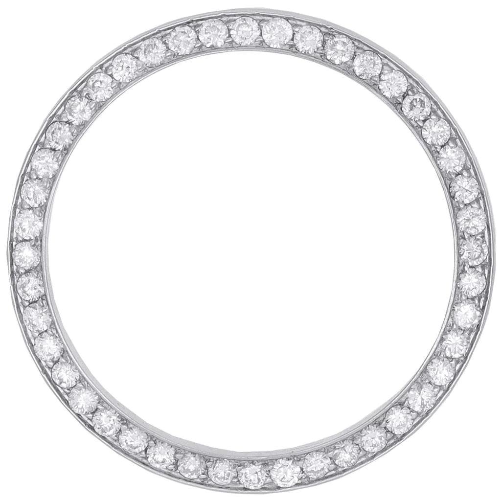 White Gold Round Genuine Custom Diamond To Fit Rolex Date All Watch Mode 4 Ct
