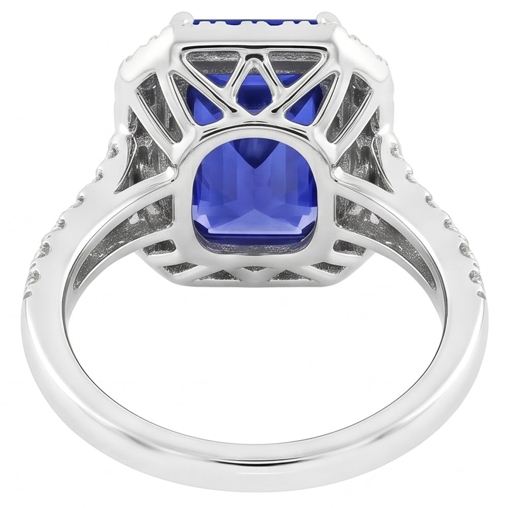 White Gold Sapphire Engagement Ring For Women