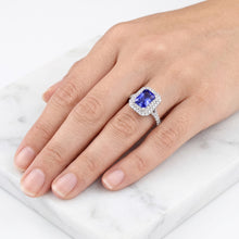 White Gold Sapphire Engagement Ring For Women