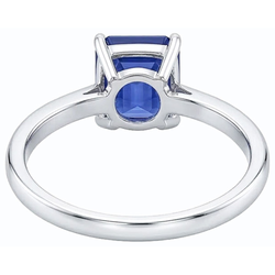 Natural Sapphire Ring 2ct - White Gold 14K