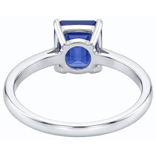 natural emerald sapphire 2ct ring front view