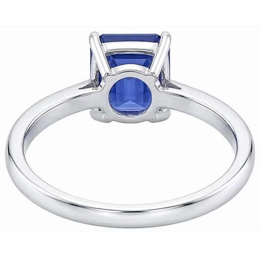 natural emerald sapphire 2ct ring front view