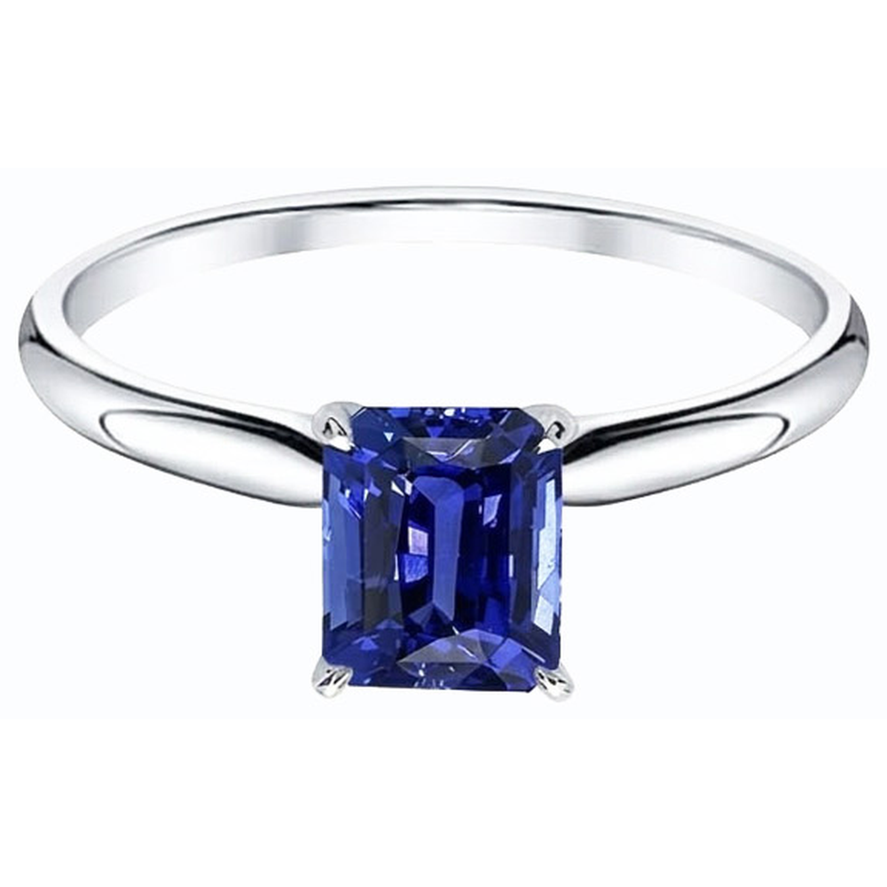 natural emerald sapphire 2ct ring top view