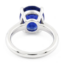 White Gold Solitaire Oval Shaped Ceylon Sapphire Ring 1.50 Carats
