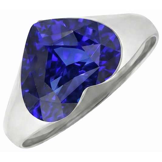 natural heart sapphire 3ct watch side angle
