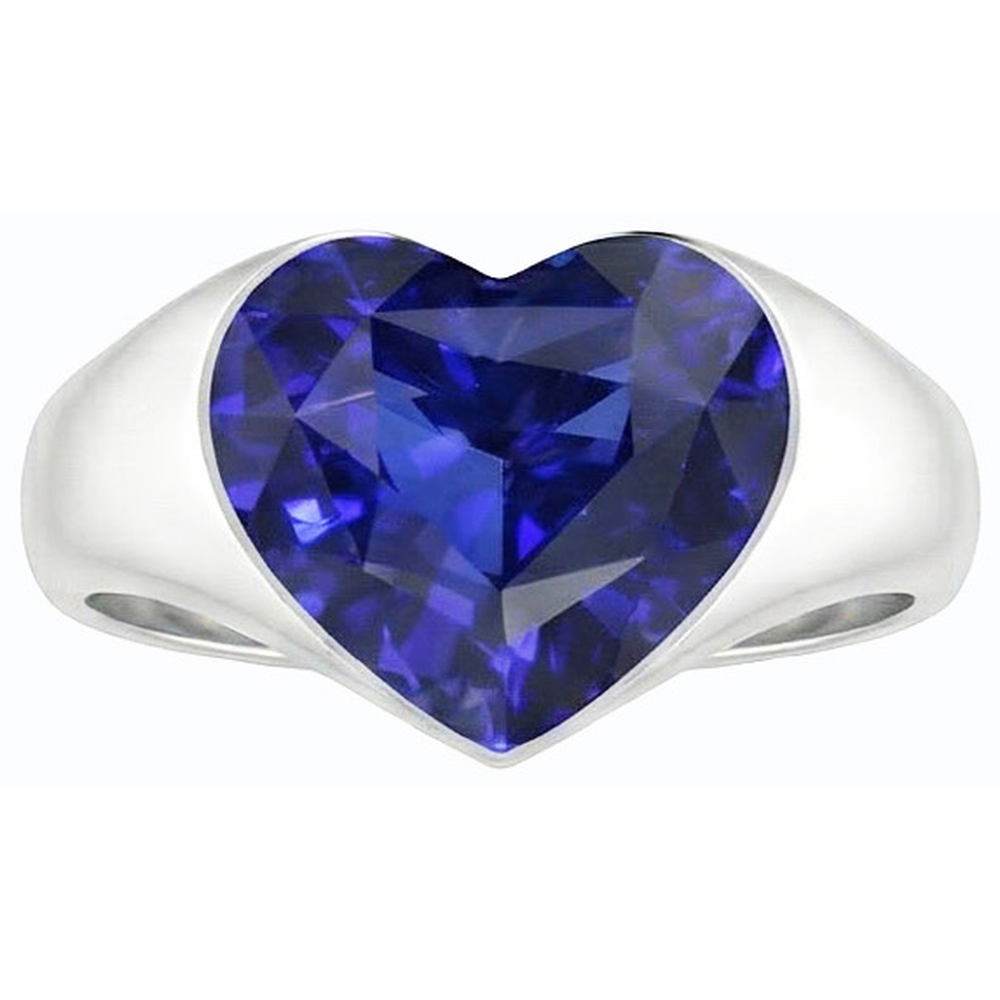 natural heart sapphire 3ct watch close up detail